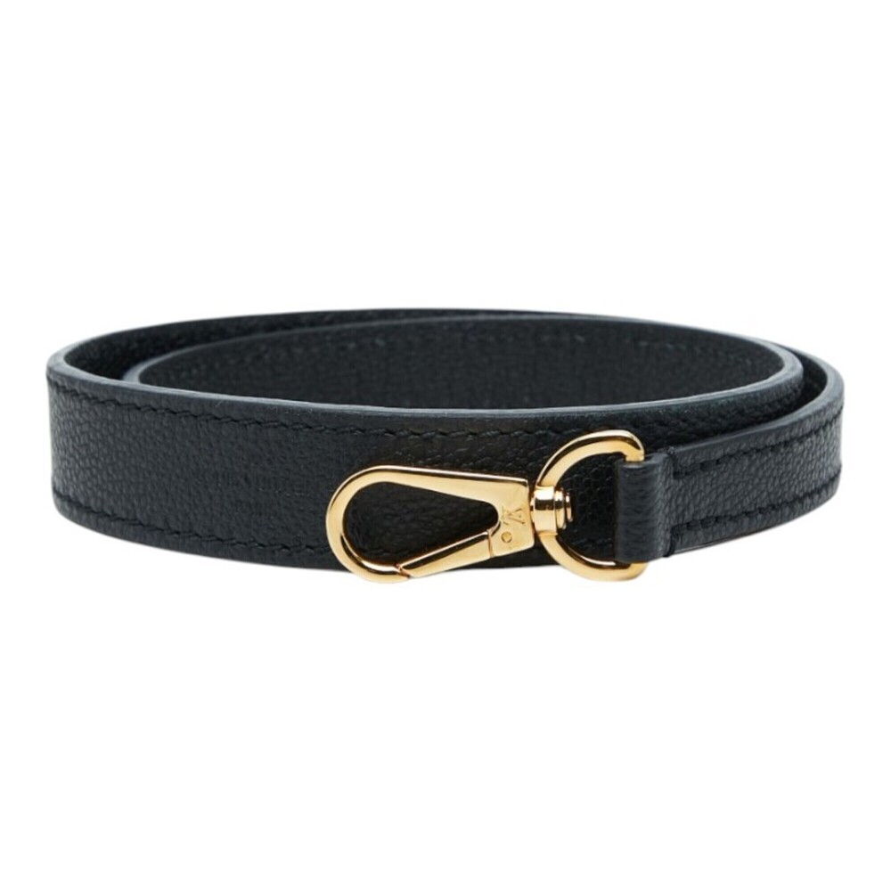 Louis Vuitton Shoulder Strap, Black Leather, Women's LOUIS VUITTON